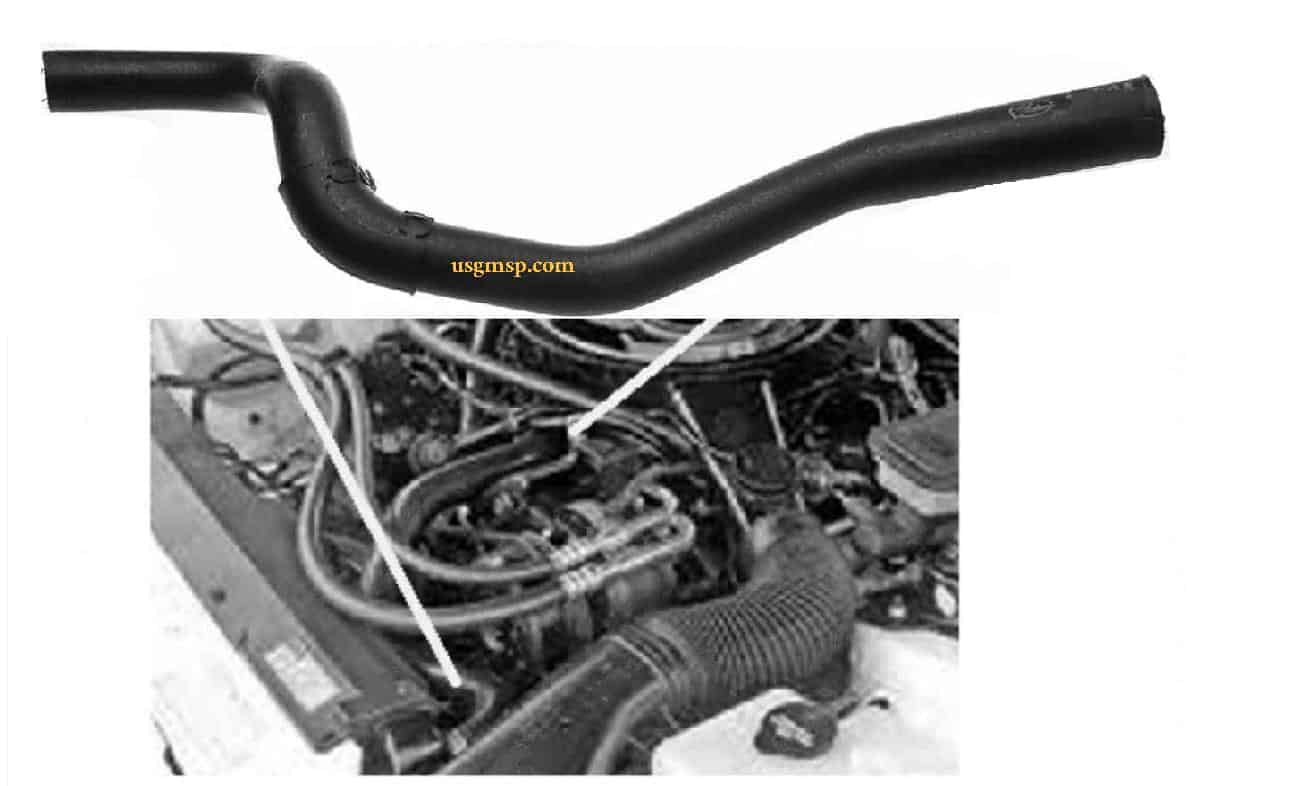 Radiator Hose: Upper 80 & 81 305 With Air Cond.